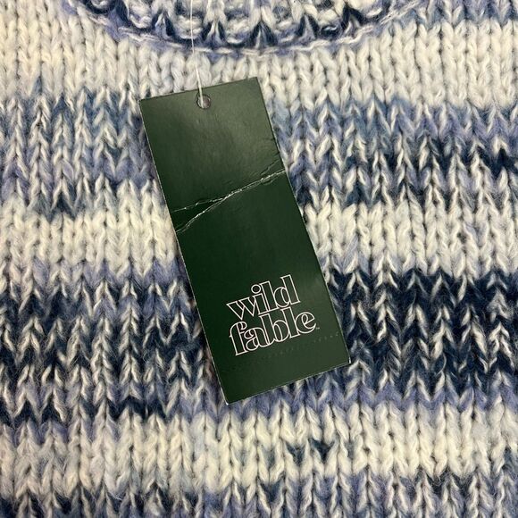 Wild Fable Blue Soft Acrylic Cropped Sweater sz XL NWT - Picture 3 of 7